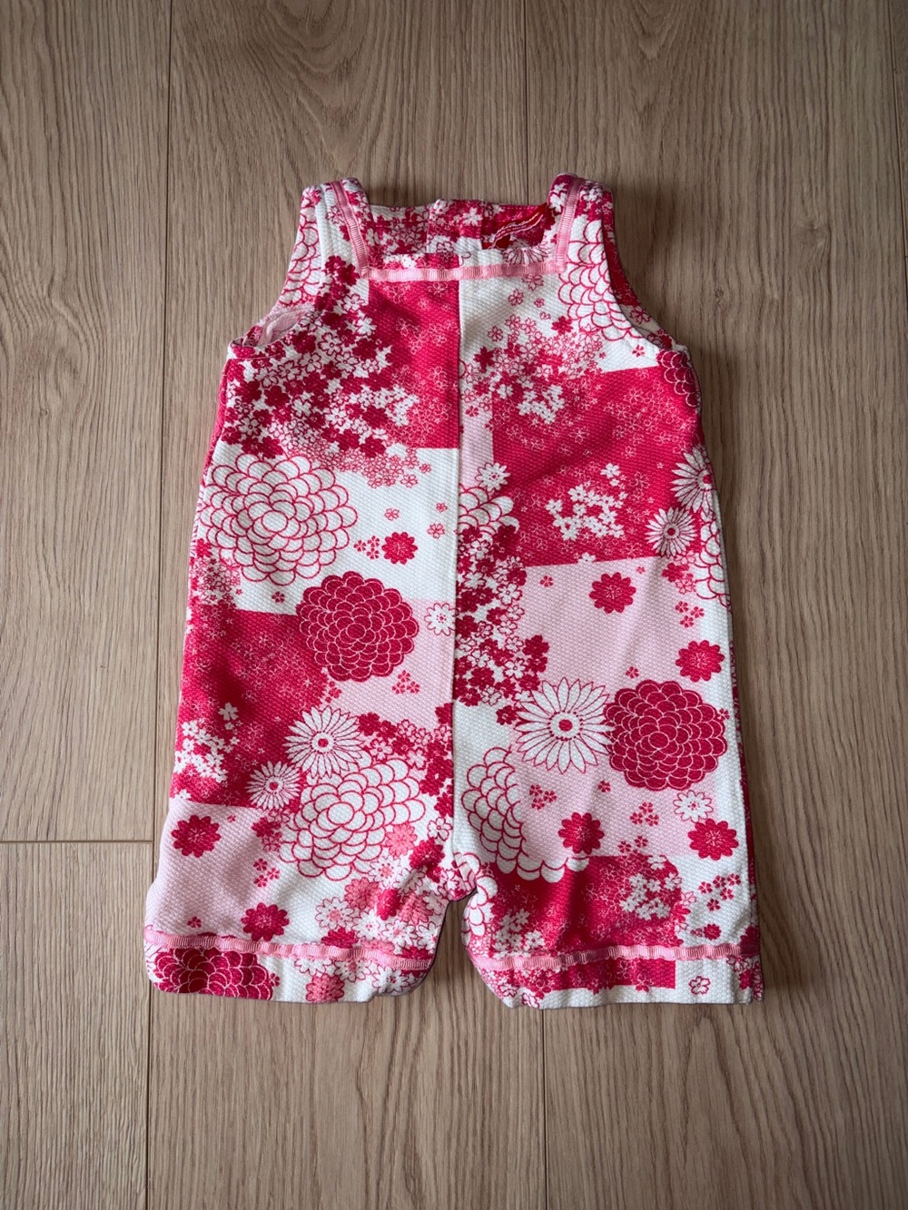 Hanna Andersson Pink & White Floral Baby Romper